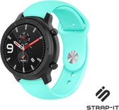 Siliconen Smartwatch bandje - Geschikt voor  Xiaomi Amazfit GTR sport band - aqua - 42mm - Strap-it Horlogeband / Polsband / Armband