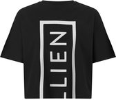WALLIEN - Dames Short Sleeve T-Shrt - Wit Logo op rug - Zwart