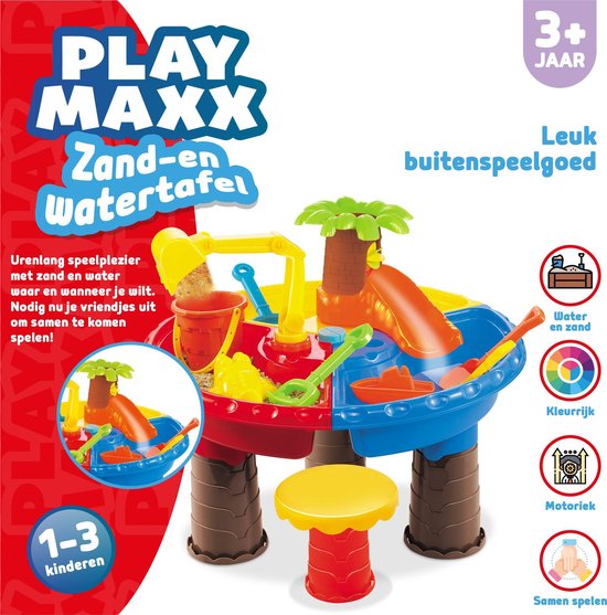PlayMaxx Zandbak en Watertafel Speelgoed - 22-delig |
