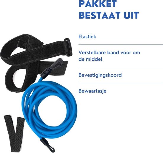 Zwemgordel voor zwembad, professionele zwemtrainer met instelbare Zwemgordel voor zwembad, professionele zwemtrainer met instelbare