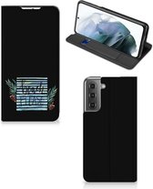 Wallet Bookcase met Quotes Geschikt voor Samsung Galaxy S21 FE Telefoonhoesje Boho Beach