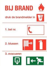 Richtlijnen bij brand bord - kunststof - type 3, staand 210 x 297 mm