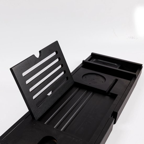 Decopatent Luxe Bamboe Badrekje - Badplank voor in Bad met Boekenhouder