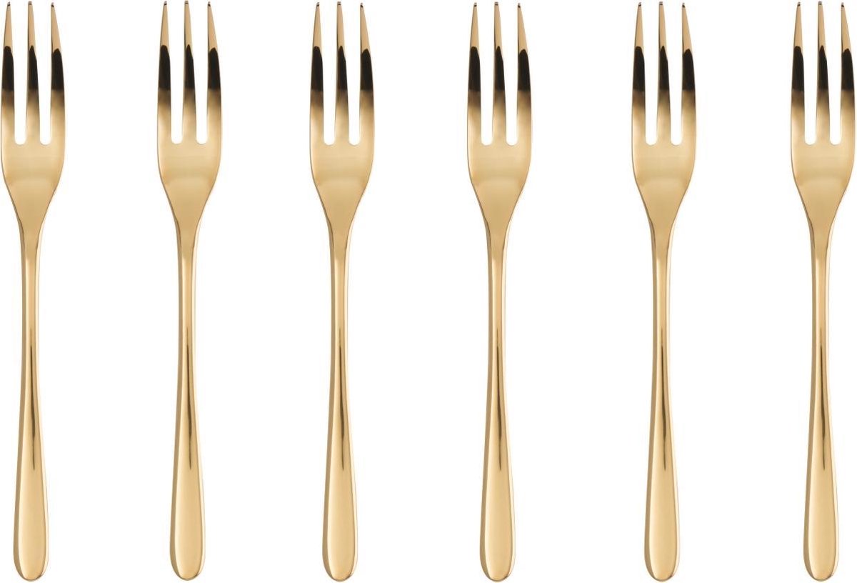 Goedkoopste Sambonet Gebaksvorkjes Taste Goud 6 Stuks