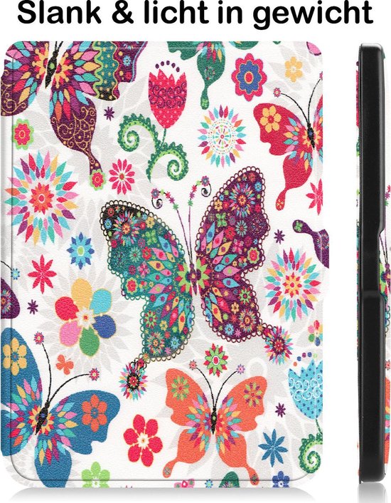 Hoesje Geschikt voor Kobo Clara HD Hoesje Luxe Bescherm Case - Hoes Geschikt voor Kobo Clara HD Hoes Book Cover - Vlinders van Hoesje  — afbeelding 5