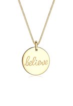 Elli Halsketting 925 Sterling Zilver verguld BELIEVE