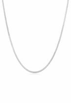 Elli Halsketting Dames Curb Chain Basic Filigraan Trend Blogger in 925 Sterling Zilver