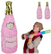 Relaxdays 3 x pinata champagnefles - vrijgezellenfeest - piñata - feestversiering