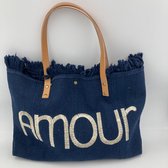 Brovari - Strandtas - Blauw - Amour - Stoere stoffen Tas