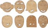 Masks for hanging. 5.5-7 cm. 4 mm. mdf. 24 st