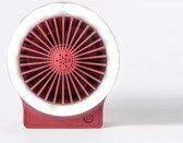 USB Opladen Vouwventilator Met Lamp Student Nachtkastje Ventilator Met Mobiele Telefoonhouder (China Rood)