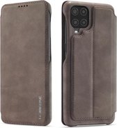 Voor Samsung Galaxy A12 5G LC.IMEEKE Hon Ancient Series horizontale flip lederen tas met houder en kaartsleuf (koffie)