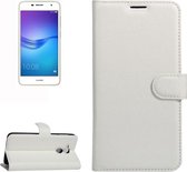 Voor Huawei Enjoy 6s Litchi Texture Horizontale Flip Leren Case met Houder & Kaartsleuven & Portemonnee (Wit)