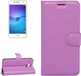 Voor Huawei Enjoy 6s Litchi Texture Horizontale Flip Leren Case met Houder & Kaartsleuven & Portemonnee (Paars)