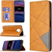 Voor Nokia G20 Rhombus Texture Horizontale Flip Magnetische Leren Case met Houder & Kaartsleuven & Portemonnee (Geel)