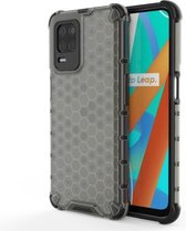 Voor OPPO Realme V13 5G schokbestendige honingraat pc + TPU-hoes (zwart)