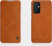 Voor OnePlus 9 (EU / NA-versie) NILLKIN QIN-serie Crazy Horse Texture Horizontale lederen flip-hoes met kaartsleuf (bruin)