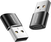 JOYROOM S-H152 3A USB-mannetje naar USB-C / Type-C vrouwelijke OTG-adapter (zwart)
