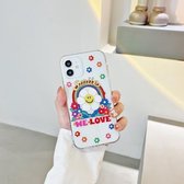 Nauwkeurig gat Transparant TPU-beschermhoesje voor iPhone 11 Pro (Smile Sunflower)