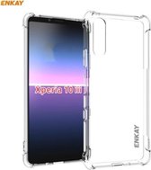 Voor Sony Xperia 10 III ENKAY Hat-Prince Helder TPU schokbestendig hoesje Zachte antislip hoes