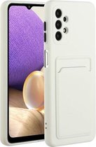 Voor Samsung Galaxy A52 5G / 4G kaartsleuf ontwerp schokbestendig TPU beschermhoes (wit)