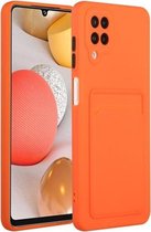 Voor Samsung Galaxy A12 5G kaartsleuf ontwerp schokbestendig TPU beschermhoes (oranje)