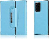 Voor Samsung Galaxy Note20 Ultra Litchi Texture Horizontale Flip Buckle Afneembare Magnetische PU Leather Case met Kaartsleuven & Portemonnee & Fotolijst (Blauw)