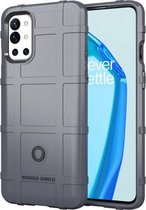 Voor OnePlus 9R Shockproof Shield siliconen hoesje met volledige dekking (grijs)