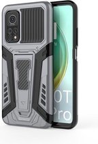 Voor Geschikt voor Xiaomi Mi 10T 5G / 10T Pro 5G War Chariot Series Armor All-inclusive schokbestendige pc + TPU beschermhoes met onzichtbare houder (grijs)