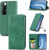 Voor Xiaomi Mi 10S Retro Skin Feel Business Magnetische horizontale flip lederen tas met houder & kaartsleuven & portemonnee & fotolijst (groen)