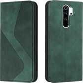 Voor Xiaomi Redmi Note 8 Pro Skin Voel je Magnetisch S-type Effen Kleur Horizontale Flip Lederen Case met Houder & Kaartsleuf & Portemonnee (Groen)