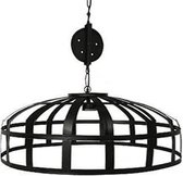 Stoere ijzeren hanglamp aan katrol 58 cm 215002185