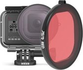 JSR ronde behuizing duiken kleurenlensfilter voor GoPro HERO8 zwart (rood)