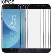 10 PCS Front Screen Outer Glass Lens voor Samsung Galaxy J5 (2017) / J530 (zwart)