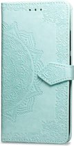 Apple iPhone 12 Pro Bookcase - Groen - Bloemen - Portemonnee Hoesje