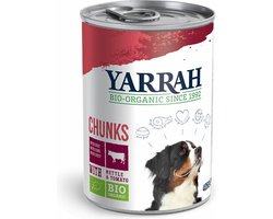 12x Yarrah Bio Hondenvoer Chunks Rund 405 gr