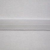 knoopsgatenelastiek wit - 15 mm breed - 2 meter - knoopsgatelastiek - elastiek met knoopsgat