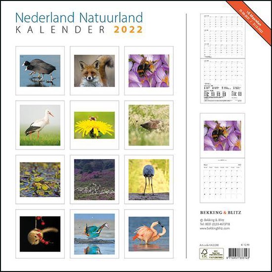 Nederland Natuurland Kalender 2022 bol.com