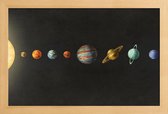 JUNIQE - Poster met houten lijst Solar system -40x60 /Kleurrijk