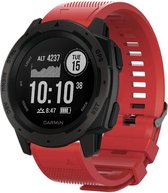 Shop4 - Garmin Instinct Bandje (ook Solar) - Siliconen Rood