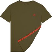 My Brand Logo T-Shirt Army Green/Red - XS