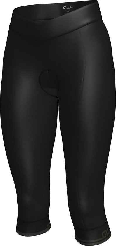 Dames Collant Solid Classico 3/4 - Zwart - XXL