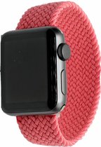 Geschikt Voor Smart Watch Braided Loop Band -  Roze - 42mm En 44mm - M - Geschikt Voor Smart Watches - Maat: 42 en 44