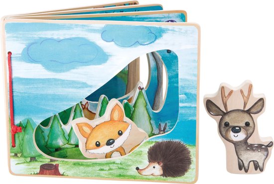 Plaatjes boek – in het bos – interactief – FSC – Houten speelgoed vanaf 1 jaar