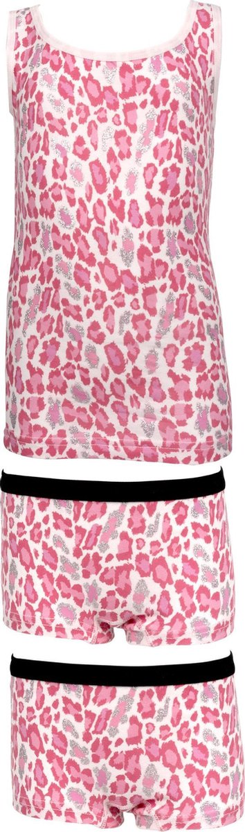 Funderwear meisjes setje Luipaard - 164 - Roze