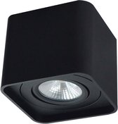 EcoDim - Opbouwspot - ED-10039 - Opbouw Vierkant - Mat Zwart - Schroefloos - Aluminium - Verdiept - 100mm - BES LED