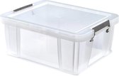 Whitefurze - Allstore Storage Box with Clamps 24 liter