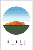 Walljar - Uluru Australia III - Muurdecoratie - Poster met lijst