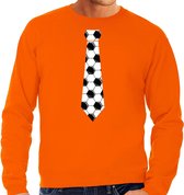 Oranje fan sweater voor heren - voetbal stropdas - Holland / Nederland supporter - EK/ WK trui / outfit XXL