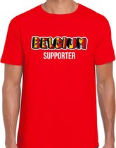 Rood Belgium fan t-shirt voor heren - Belgium supporter - Belgie supporter - EK/ WK shirt / outfit S